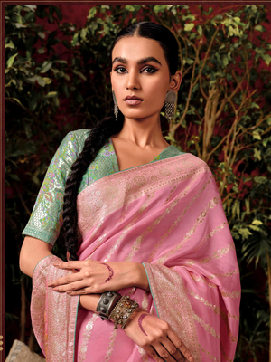 Light Pink Silk Saree – By Kimora