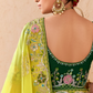 Shaded Green & Yellow Tussar Silk Saree