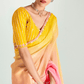 Yellow & Red Shade Organza Saree