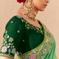 Shaded Green & Yellow Tussar Silk Saree