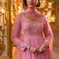 Veloura Georgette Embroidered Anarkali Gown in Blush Pink