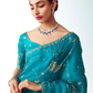 Teal Silk Saree Partywear Saree
