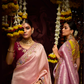 Blossom Pink Banarasi Silk Saree