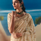 Beige Organza Tissue Silk Hand Embroidered Bridal Saree