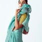 Sky blue Organza Silk Saree