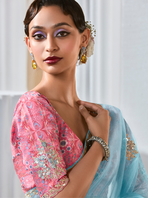 Sky Blue Saree: Effortless Elegance for Every Occasion