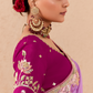 Shaded Pink & Lavender Tussar Silk Saree