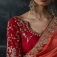 Riya Tissue Silk Saree Orange Pink Ombre