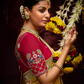 Yellow Banarasi Silk Saree With Havy Work