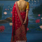 Vindya Weaving Handcrafted Saree In Red