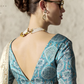 Aqua Noor Soft Silk floral embellished Saree
