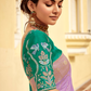 Lavender Banarasi Silk Saree With Zari Weaving