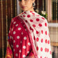 Kimora's Pure Muslin Floral Polka Rakhi Special Suit In Red