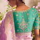 The Royal Orchid: A Banarasi Masterpiece in Lavender & Teal