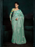 Petal Glow Tissue Silk Saree in Mint Green