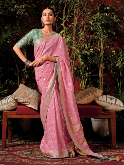 Light Pink Silk Saree – By Kimora