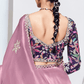 PINK SILK SAREE WITH EMBROIDERED BLOUSE – A PERFECT BLEND OF GRACE & ELEGANCE - Kimora.in
