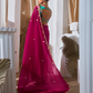 Wine Designer Organza Saree: Effortless Elegance for Every Occasion