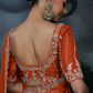 Siena Orange Tissue Silk Saree