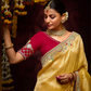 Yellow Banarasi Silk Saree With Havy Work