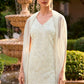 Anaya Pearl Embroidered Sharara Suit Set in off white
