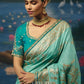 Anupama Weaving Handcrafted Saree In Sea Green