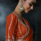 Siena Orange Tissue Silk Saree