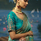 Anupama Weaving Handcrafted Saree In Sea Green