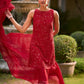Tarana Viscose Georgette embroidered Pakistani Suit in Red