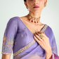 Purple Shade Organza Saree