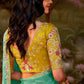 SEA GREEN SILK SEQUENCE EMBROIDERY SAREE - Kimora.in