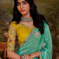 SEA GREEN SILK SEQUENCE EMBROIDERY SAREE - Kimora.in