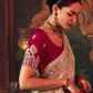 Silver Silk Saree with Hand Embroidery
