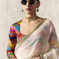 Pearl Canvas Soft Silk Saree In White