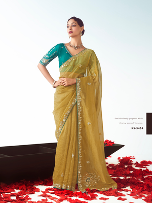 Yellow Silk Saree