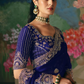 Neel Tissue Silk Heavy Work Saree In Blue