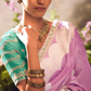 The Royal Orchid: A Banarasi Masterpiece in Lavender & Teal