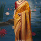 Graceful Weaving Handcrafted Saree In Mustard Yellow