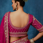 Gulnaar Tissue Silk Saree Fuchsia Pink
