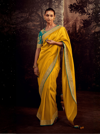 Laalima Silk Saree In Yellow