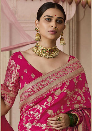 Red Dola Silk Saree