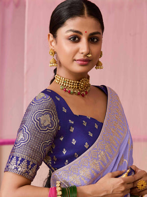 LAVENDER DOLA SILK SAREE