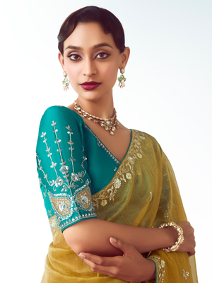 Yellow Silk Saree