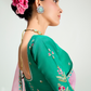 Teal Shade Organza Saree