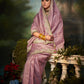 Pink Silk Saree with Contrasting Green Blouse
