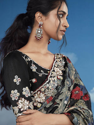 “MIDNIGHT GRACE” – A SAREE THAT WHISPERS ELEGANCE - Kimora.in