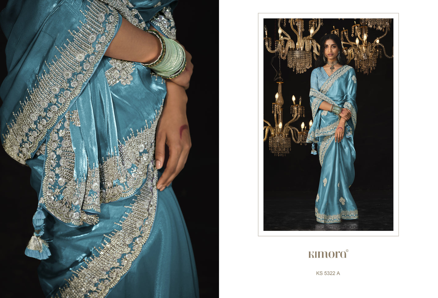 Stunning Blue Kanjivaram Silk Saree with Exquisite Embroidery Work