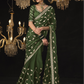 Deep Green Saree with Silver Embroidery