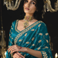 Teal Blue Saree