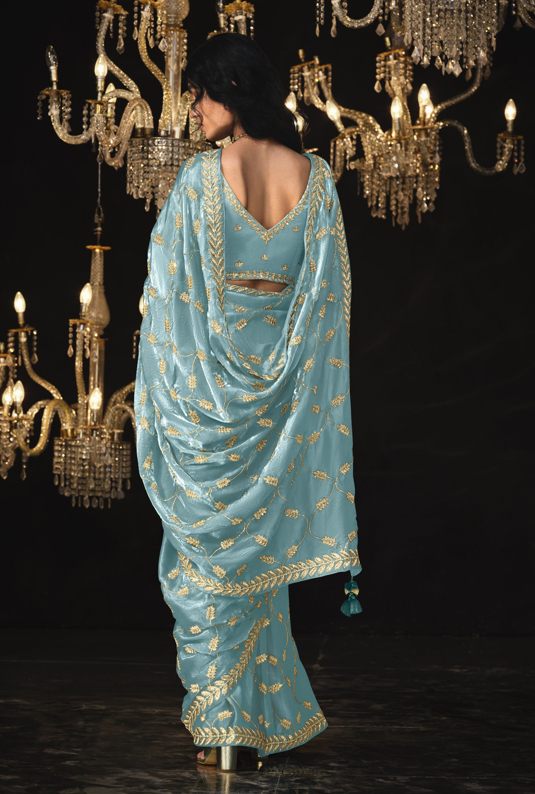 Sky Blue Saree 